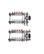 ВТП КОМПАКТ-Б.Л-6 (с байпасом), комплект коллекторов  теплого пола на 6 контура