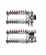 ВТП КОМПАКТ-Б.Л-8 (с байпасом), комплект коллекторов  теплого пола на 8 контура