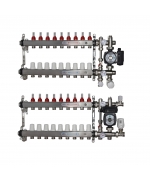 ВТП КОМПАКТ-Б.Л-9 (с байпасом), комплект коллекторов  теплого пола на 9 контура