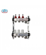 Коллекторная группа ВТП 3 выхода, нержавеющая сталь, с расходомерами tn, без термометров заглушка