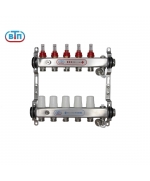 Коллекторная группа ВТП 5 выхода, нержавеющая сталь, с расходомерами tn, без термометров заглушка