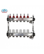 Коллекторная группа ВТП 6 выхода, нержавеющая сталь, с расходомерами tn, без термометров заглушка