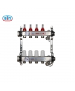 Коллекторная группа 4 контура гайки слева, БМ термометры А40.Ртн.04.НГ/ВР.БТ ВТП