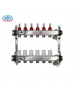 Коллекторная группа 6 контуров гайки слева, электронные термометры А40.Ртн.06.НГ/ВР.ЭТ ВТП