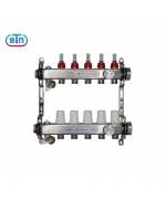 Коллекторная группа 5 контуров гайки справа, БМ термометры А40.Ртн.05.ВР/НГ.БТ ВТП