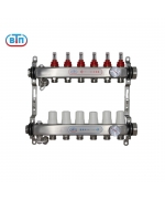 Коллекторная группа 6 контуров гайки справа, БМ термометры А40.Ртн.06.ВР/НГ.БТ ВТП