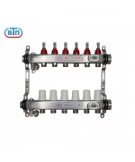 Коллекторная группа 6 контуров гайки справа, электронные термометры А40.Ртн.06.ВР/НГ.ЭТ ВТП