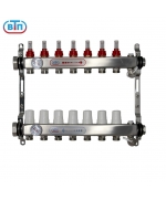 Коллекторная группа 7 контуров гайки слева, БМ термометры А40.Ртн.07.НГ/ВР.БТ ВТП