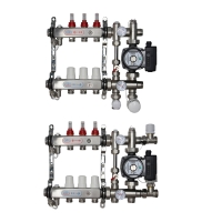 ВТП КОМПАКТ-Б.Л-3 (с байпасом), комплект коллекторов  теплого пола на 3 контура