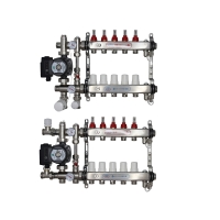 ВТП КОМПАКТ-Б.П-5 (с байпасом), комплект коллекторов  теплого пола на 5 контура