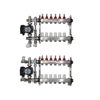 ВТП КОМПАКТ-Б.П-6 (с байпасом), комплект коллекторов  теплого пола на 6 контура