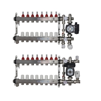 ВТП КОМПАКТ-Б.Л-8 (с байпасом), комплект коллекторов  теплого пола на 8 контура
