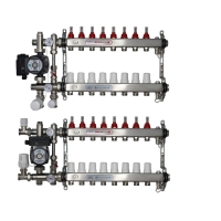 ВТП КОМПАКТ-Б.П-8 (с байпасом), комплект коллекторов  теплого пола на 8 контура