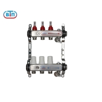 Коллекторная группа ВТП 3 выхода, нержавеющая сталь, с расходомерами tn, без термометров заглушка