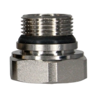 Адаптер 3/4"наружная + 1"накидная гайка под плоскую прокладку ВТП