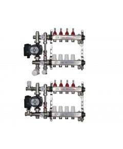 ВТП КОМПАКТ-Б.П-4 (с байпасом), комплект коллекторов  теплого пола на 4 контура