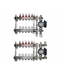 ВТП КОМПАКТ-Б.Л-5 (с байпасом), комплект коллекторов  теплого пола на 5 контура