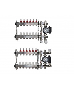 ВТП КОМПАКТ-Б.Л-6 (с байпасом), комплект коллекторов  теплого пола на 6 контура