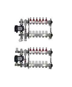 ВТП КОМПАКТ-Б.П-6 (с байпасом), комплект коллекторов  теплого пола на 6 контура