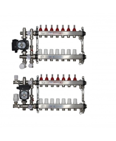 ВТП КОМПАКТ-Б.П-7 (с байпасом), комплект коллекторов  теплого пола на 7 контура