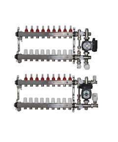 ВТП КОМПАКТ-Б.Л-9 (с байпасом), комплект коллекторов  теплого пола на 9 контура