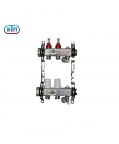 Коллекторная группа 2 контура гайки слева, электронные термометры А40.Ртн.02.НГ/ВР.ЭТ ВТП