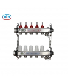 Коллекторная группа 5 контуров гайки слева, электронные термометры А40.Ртн.05.НГ/ВР.ЭТ ВТП