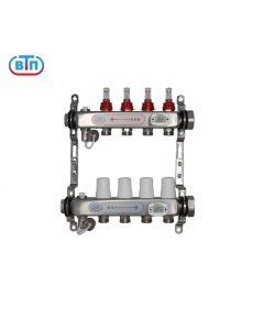 Коллекторная группа 4 контура гайки справа, электронные термометры А40.Ртн.04.ВР/НГ.ЭТ ВТП