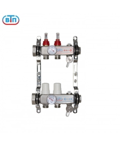 Коллекторная группа 2 контура гайки слева, БМ термометры А40.Ртн.02.НГ/ВР.БТ ВТП