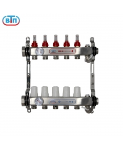 Коллекторная группа 5 контуров гайки слева, БМ термометры А40.Ртн.05.НГ/ВР.БТ ВТП