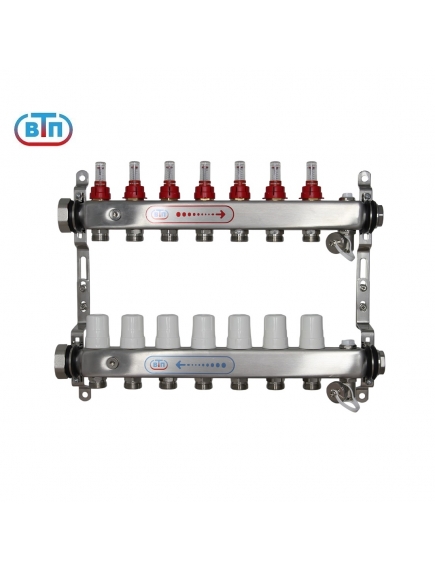 Коллекторная группа 7 контуров гайки слева А40.Ртн.07.НГ/ВР.ОТ ВТП
