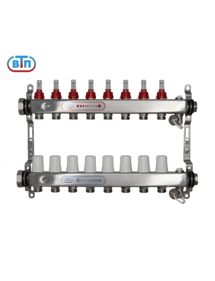 Коллекторная группа 8 контуров гайки слева А40.Ртн.08.НГ/ВР.ОТ ВТП