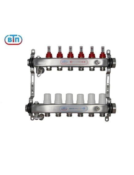 Коллекторная группа 6 контуров гайки справа А40.Ртн.06.ВР/НГ.ОТ ВТП