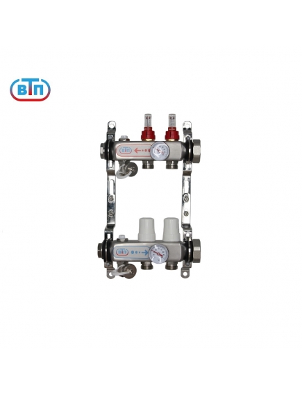 Коллекторная группа 2 контура гайки справа, БМ термометры А40.Ртн.02.ВР/НГ.БТ ВТП