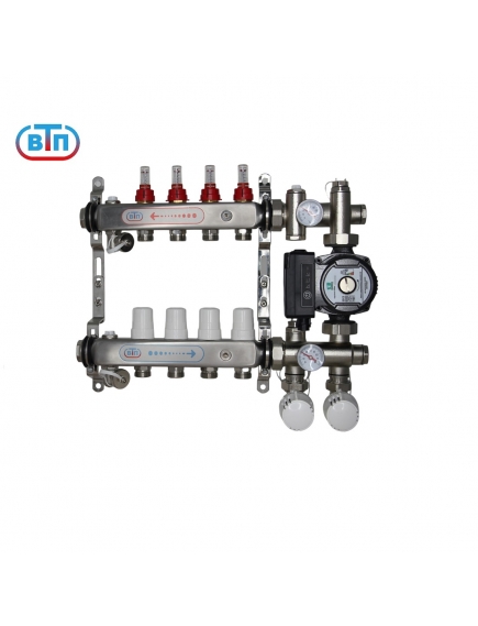 ВТП КОМБО.Л 4 контура, комплект коллекторов теплого пола