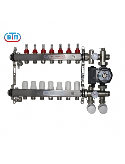 ВТП КОМБО.Л 7 контуров, комплект коллекторов теплого пола