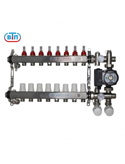 ВТП КОМБО.Л 8 контуров, комплект коллекторов теплого пола