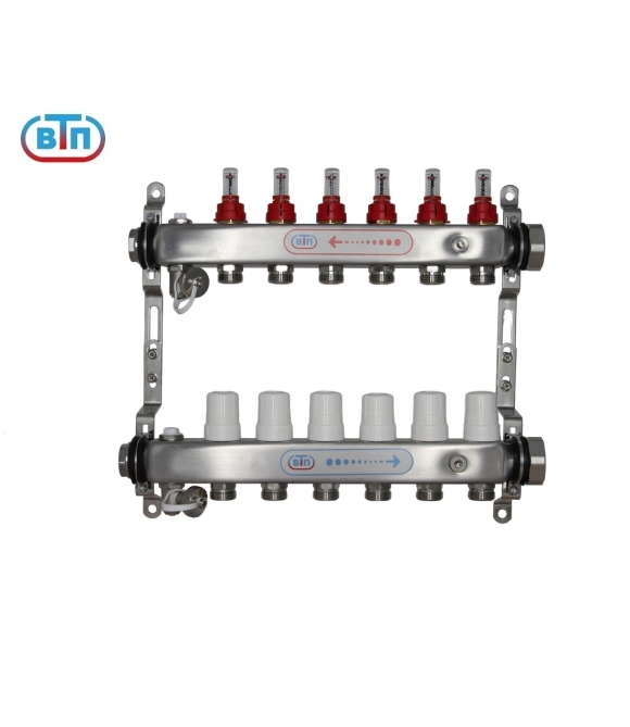 Коллекторная группа 6 контуров гайки справа А40.Ртн.06.ВР/НГ.ОТ ВТП