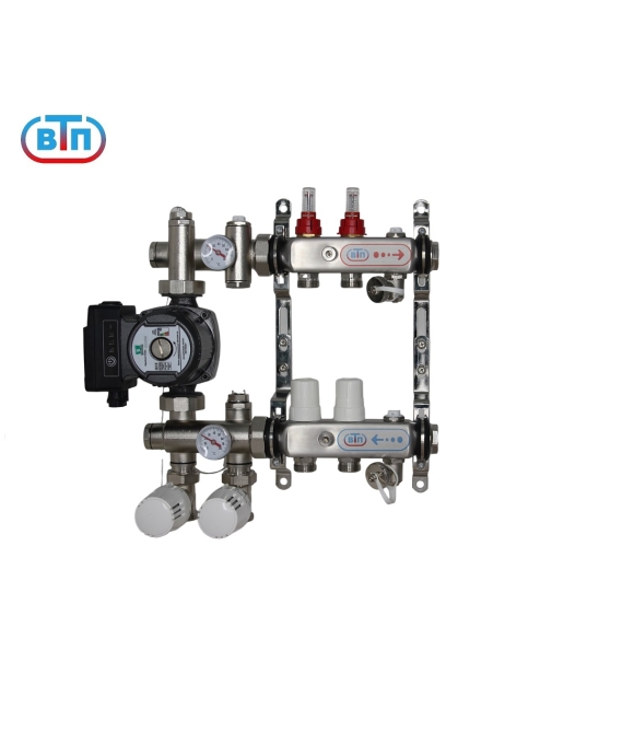 ВТП КОМБО.П 2 контура, комплект коллекторов теплого пола