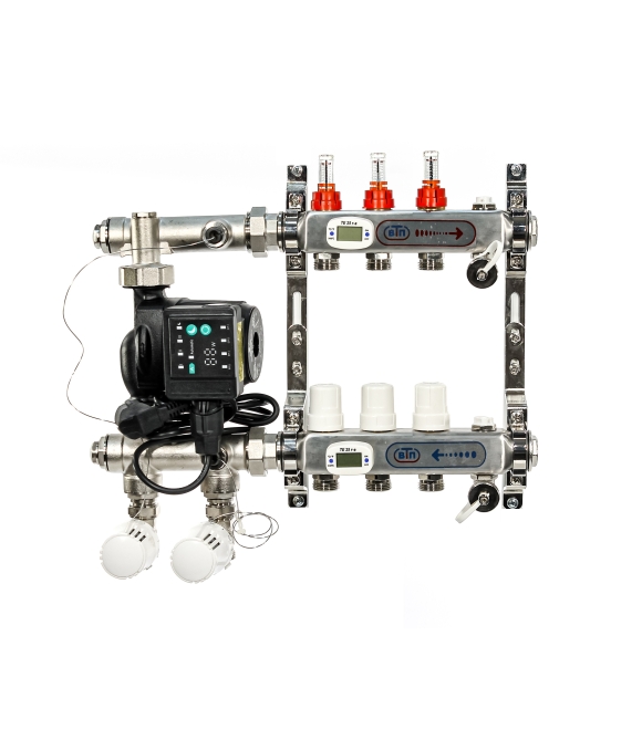 ВТП ТЕРМО-A 3 контура, нижнее подключение, комплект коллекторов теплого пола